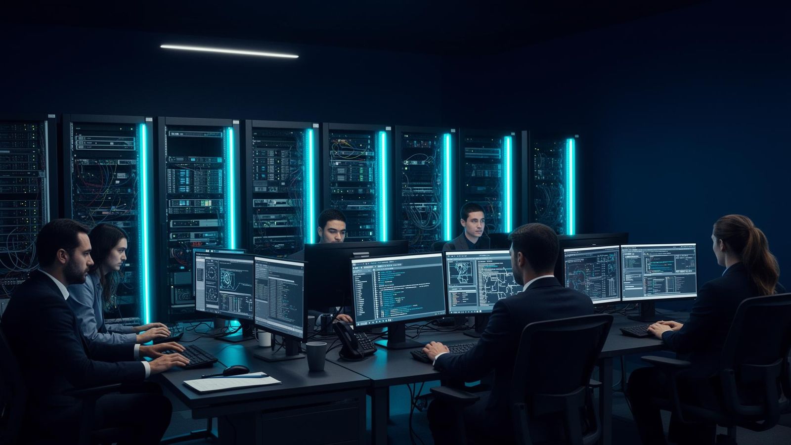 IT professionals working